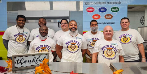 Serving Thanksgiving luncheon